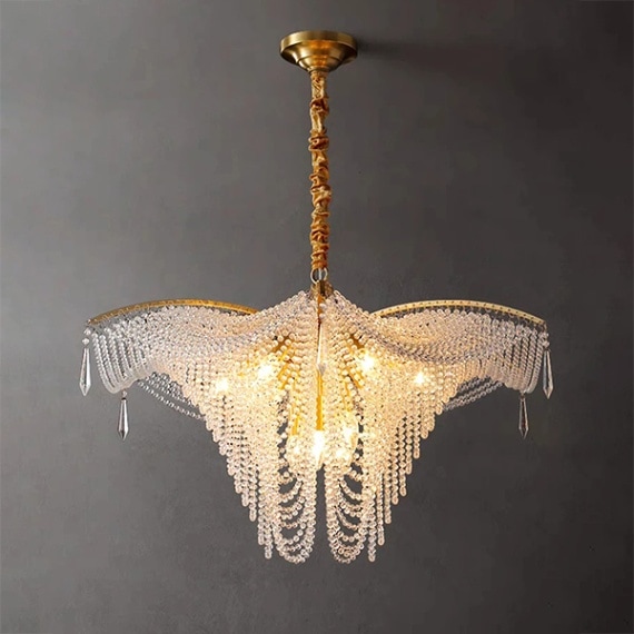 デザイン照明　クリスタルバタフライペンダントライト　Bタイプ（φ650／850mm）