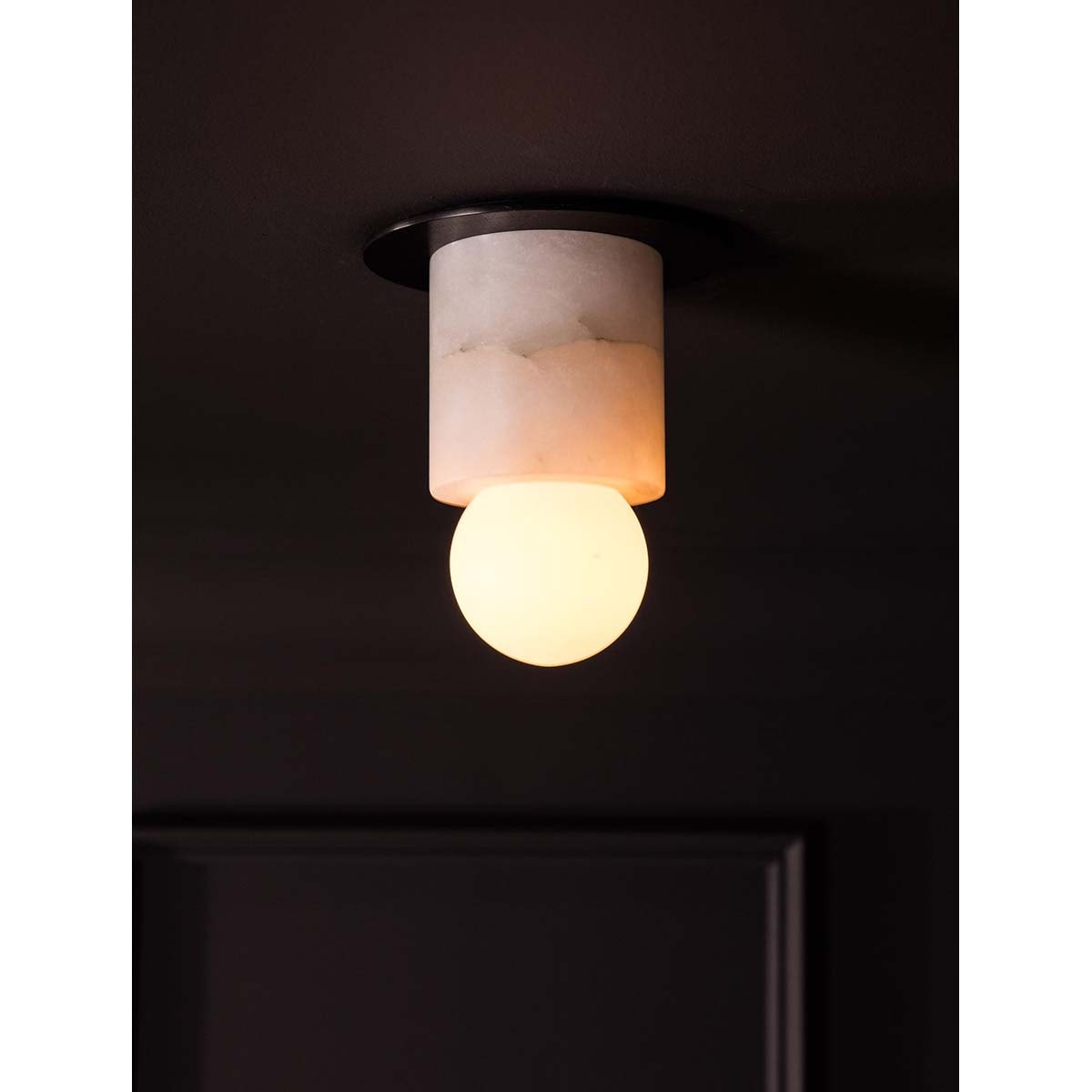 【ALLIED MAKER】 アメリカ・インテリア照明「Alabaster S01」シーリングライト 1灯 カスタムカラー (W140×D140×H166mm)