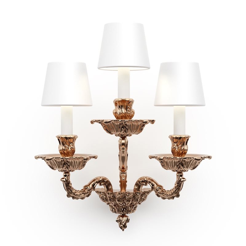 【Preciosa】「Louis M CONTEMPORARY COLOUR」ウォールライト 3灯 コッパー（W380×D240×H470mm）