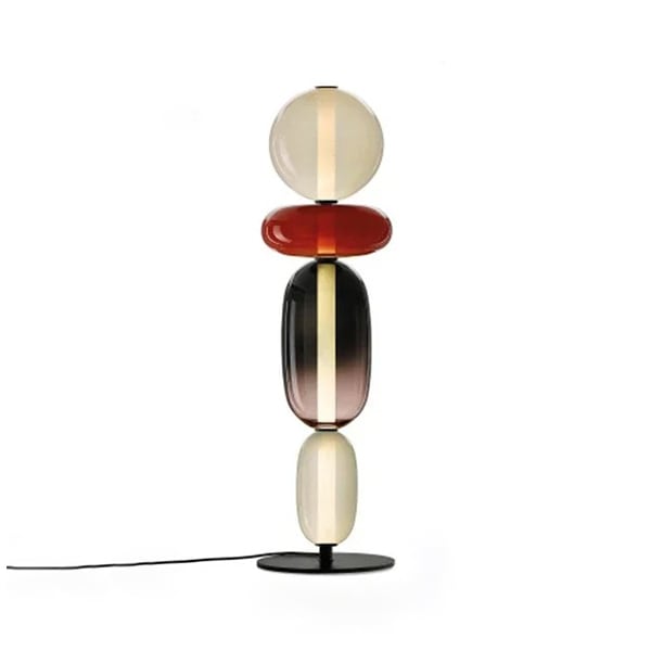 デザイン照明　ガラスシェードフロアライト　4灯（φ180×H660mm）