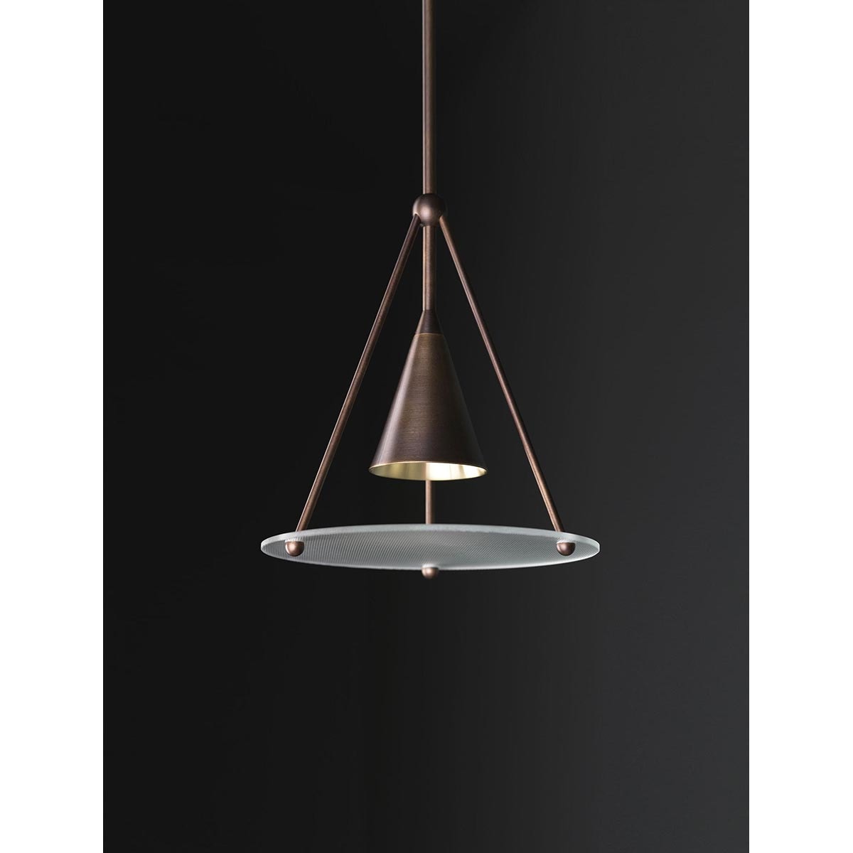 【ALLIED MAKER】 アメリカ・インテリア照明「Tri Cone Mini」ペンダントライト 1灯 カスタムカラー (W229×D229×H254mm)