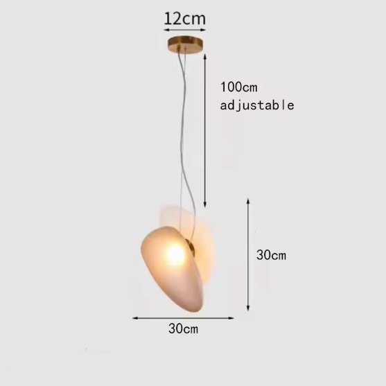 【リーズナブル】デザイン照明 LEDペンダントライト アンバー×ホワイト（W300×H300mm） 
