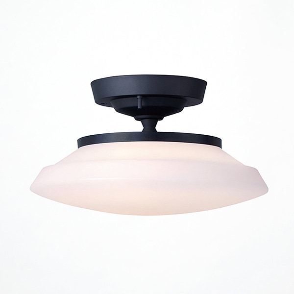 グラフ LED リモートシーリングライト「Graph LED-remote ceiling light」ブラック／ホワイト（φ470×H261mm）【業販対象外】