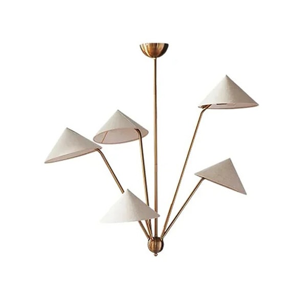 【リーズナブル】デザイン照明　モダンペンダントライト　ナチュラル・5灯（φ800×H1200mm） 