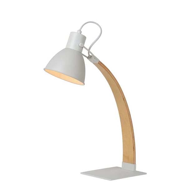 【LUCIDE】ベルギー デザイン照明 デスクライト「CURF」White 1灯（W200×D400×H540mm）
