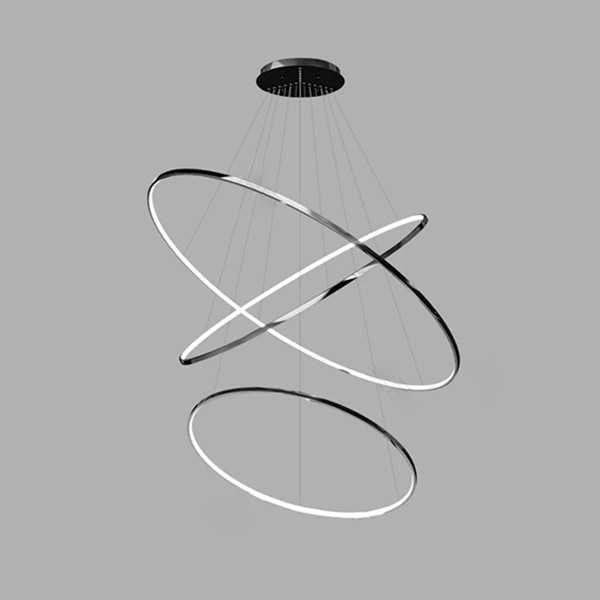 フープ照明　シーリングペンダントライト　ブラック　3～8ring（φ200～1200mm）