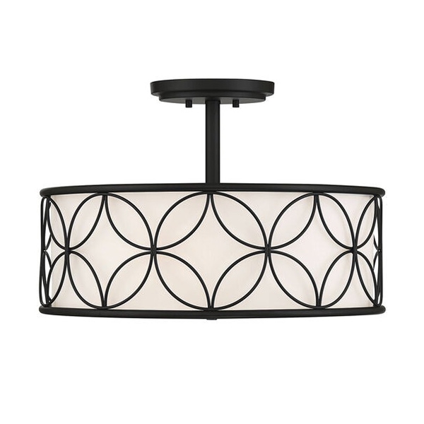 【SAVOY HOUSE】アメリカ・ デザインシーリングライト 4灯・Matte Black（φ508×H343mm）