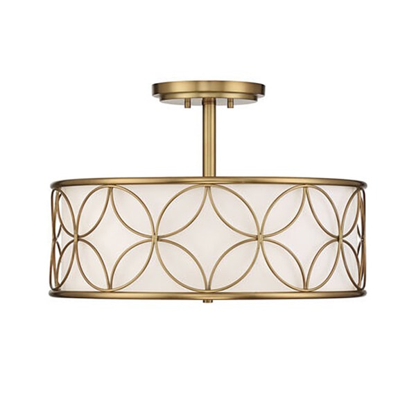 【SAVOY HOUSE】アメリカ・ デザインシーリングライト 4灯・Warm Brass（φ508×H343mm）