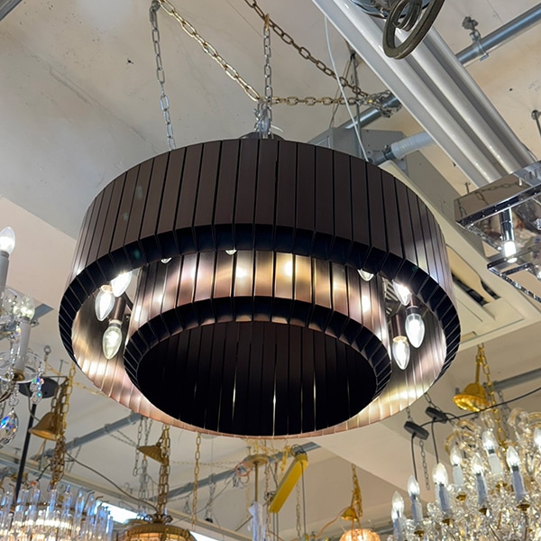 【2台在庫有！】【LA LUCE】デザイン照明　16灯　ダークブラウン（Φ800×H350mm）