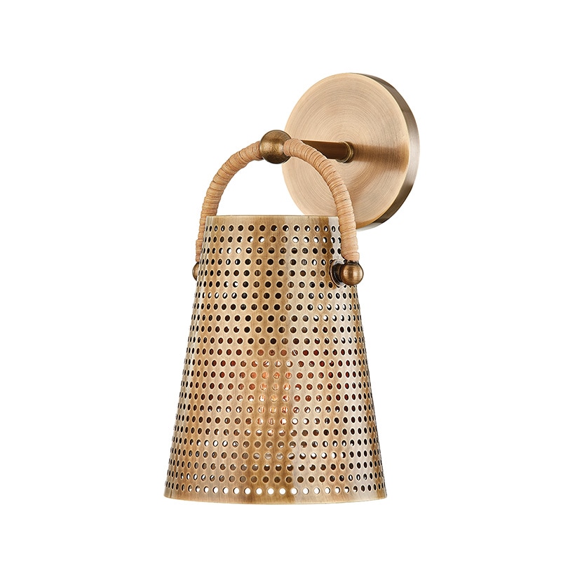 【TROY】アメリカ・デザイン照明 ウォールライト「Nile」1灯 ゴールド（W160×D180×H314mm）