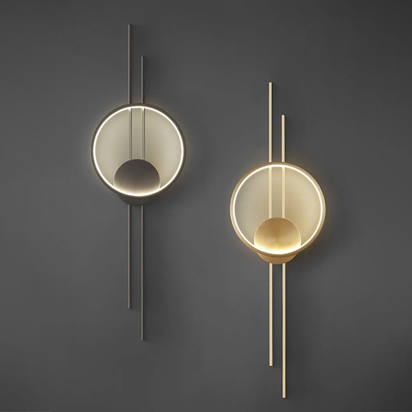 【法人様・店舗様限定】デザイン照明　モダンウォールライト　ブラック／ゴールド（W300×H1000mm） ウォールライト・ブラケットライト