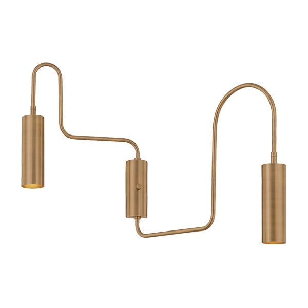 【TROY】アメリカ・デザイン照明 ウォールライト「Lark」2灯 PATINA BRASS（W534×D572×H515mm）