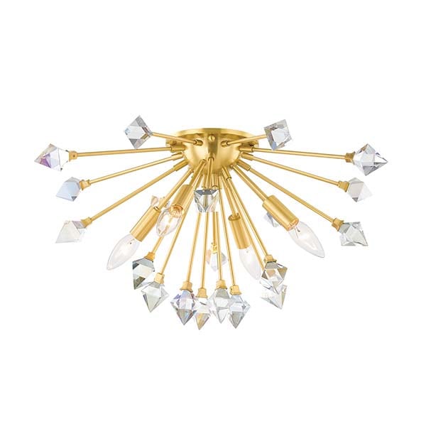 【MITZI】アメリカ・デザインシーリング「Genesis」4灯 ゴールド（Φ572×H286mm）