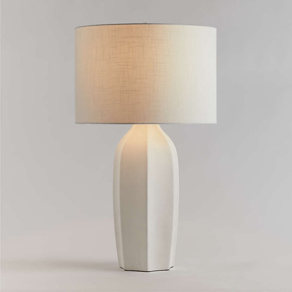 アメリカ・デザイン照明　セラミックテーブルライト「Amaryllis」White・Large（φ432×H750mm）