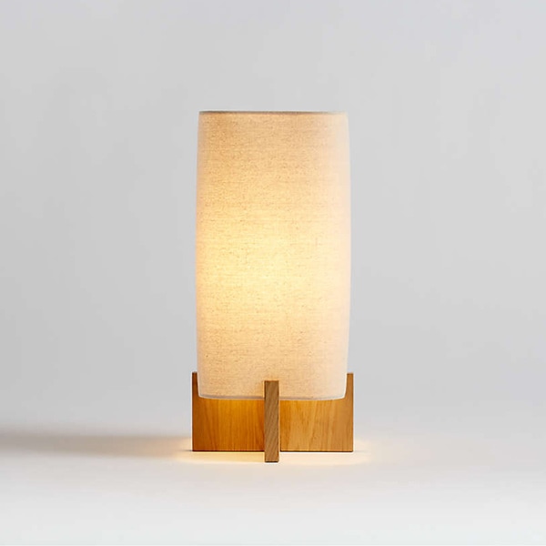 アメリカ・デザイン照明　ファブリックシェードテーブルライト「Toro」Ivory・1灯（W210×H438mm）