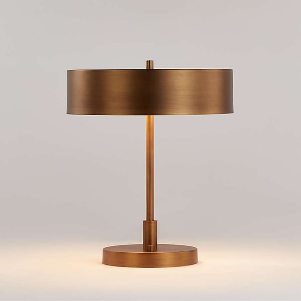 アメリカ・デザイン照明　モダンテーブルライト「Zain」Brass・1灯（φ350×H457mm）