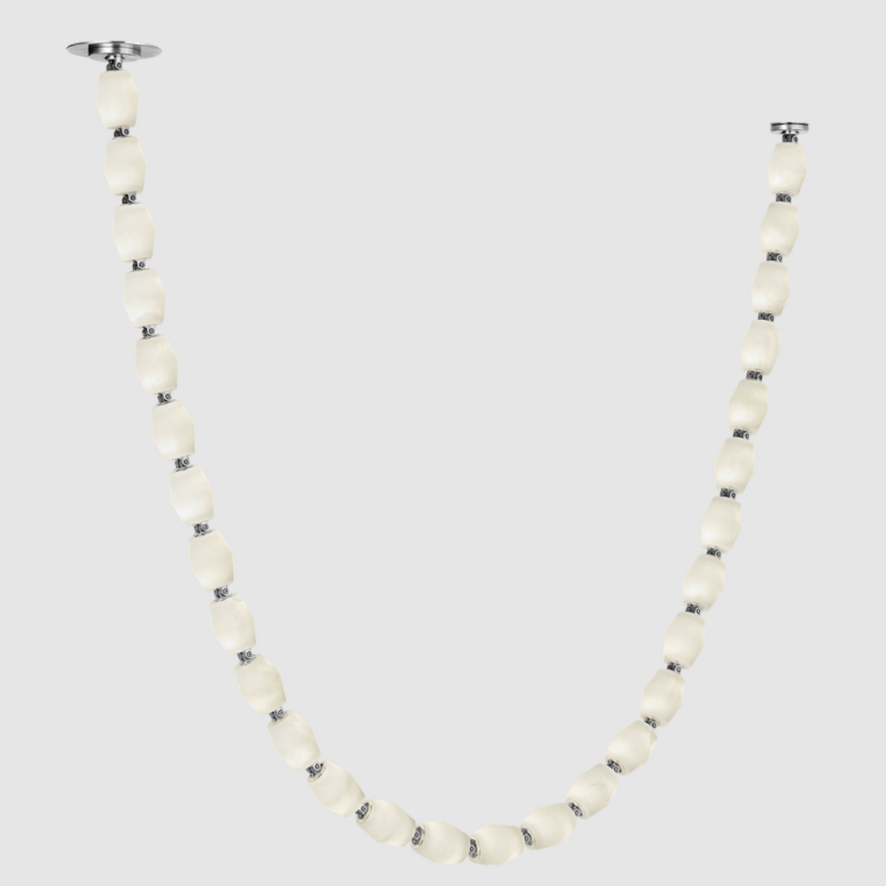 【TECH LIGHTING】アメリカ・モダン照明 ペンダントライト「Collier Alabaster 84 Chandelier」LED照明 シルバー（W50.8×H2362.2mm）