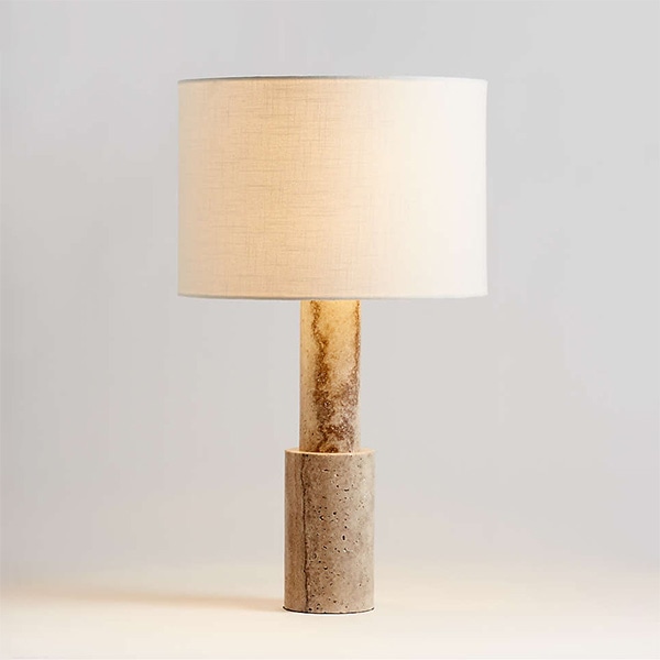 アメリカ・デザイン照明　モダン大理石テーブルライト「Jorgen」2灯（φ406×H711mm）