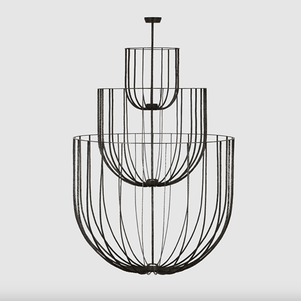 【TECH LIGHTING】アメリカ モダンシャンデリア「Sanchi Grande Three Tier Chandelier」LED照明 ブラック（W1220×D1220×H1677mm）
