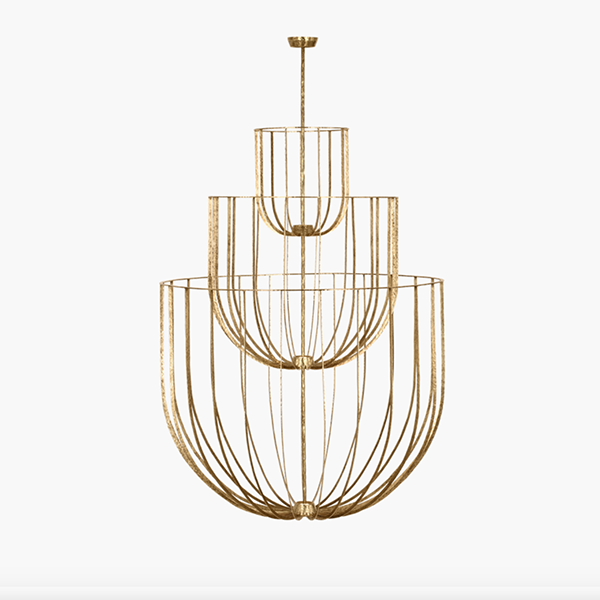 【TECH LIGHTING】アメリカ モダンシャンデリア「Sanchi Grande Three Tier Chandelier」LED照明 ゴールド（W1220×D1220×H1677mm）