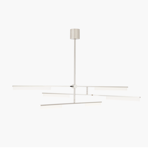 【TECH LIGHTING】アメリカ・モダン照明 ペンダントライト　「Klee 6-Light Chandelier」LED照明 シルバー（W1425×D1425×H216mm）
