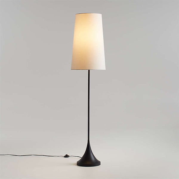 アメリカ・デザイン照明　モダンメタルフロアランプ「Seguin」Black・1灯（φ381×H1715mm）