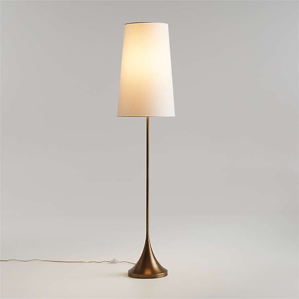 アメリカ・デザイン照明　モダンメタルフロアランプ「Seguin」Brass・1灯（φ381×H1715mm）