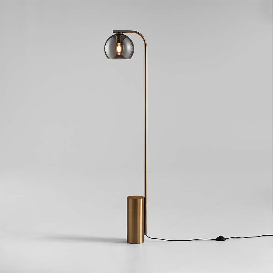 アメリカ・デザイン照明　モダンフロアランプ「Arren」Brass・1灯・Round（W305×H1420mm）