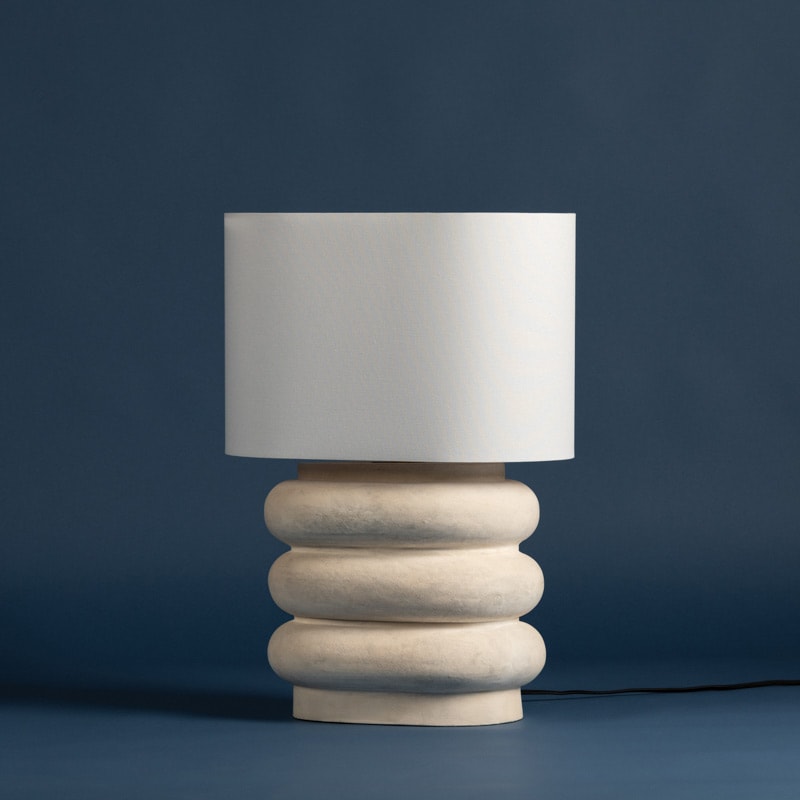 【HUDSON VALLEY】アメリカ・デザイン照明 テーブルライト「Ewing」1灯 ホワイト（W267×L460×H636mm）