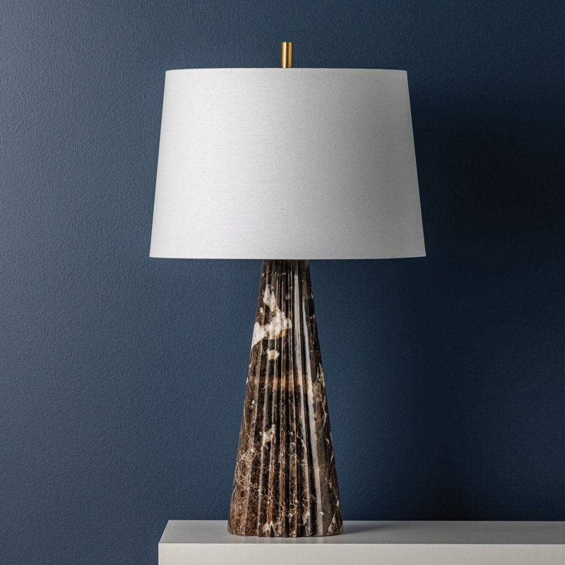 【HUDSON VALLEY】アメリカ・デザイン照明 テーブルライト 大理石「fanny」1灯（φ430×H761mm）