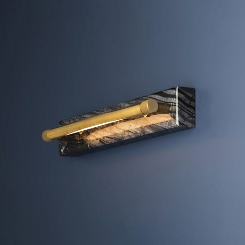 【HUDSON VALLEY】アメリカ・デザイン照明 ウォールライト 大理石「HAYDEN」 ゴールド（W432×D102×H77mm）