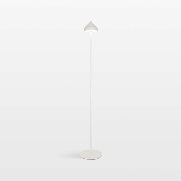 アメリカ・デザイン照明　モダンメタルフロアランプ「Amelie」White（φ200×H1200mm）