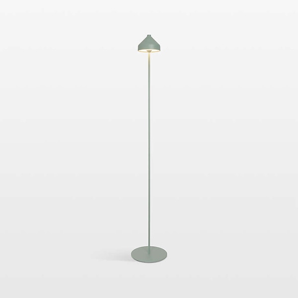 アメリカ・デザイン照明　モダンメタルフロアランプ「Amelie」Mint Green（φ200×H1200mm）