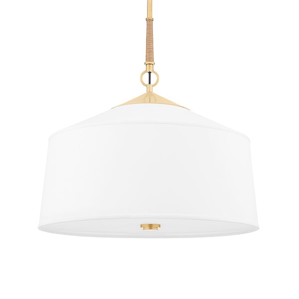 【HUDSON VALLEY】アメリカ・デザイン照明　ペンダントライト「White Plains」3灯（φ565×H572mm）