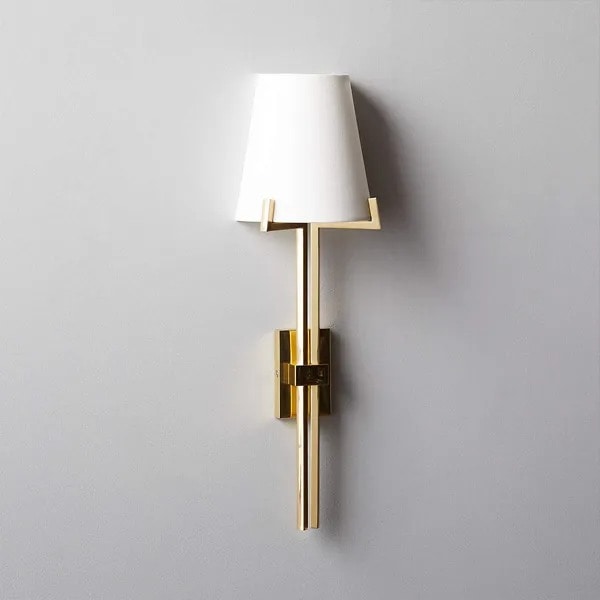 【1台在庫有！】アメリカ・デザイン照明シェードウォールライト「ORNADO」1灯ゴールド（W90×H480mm）