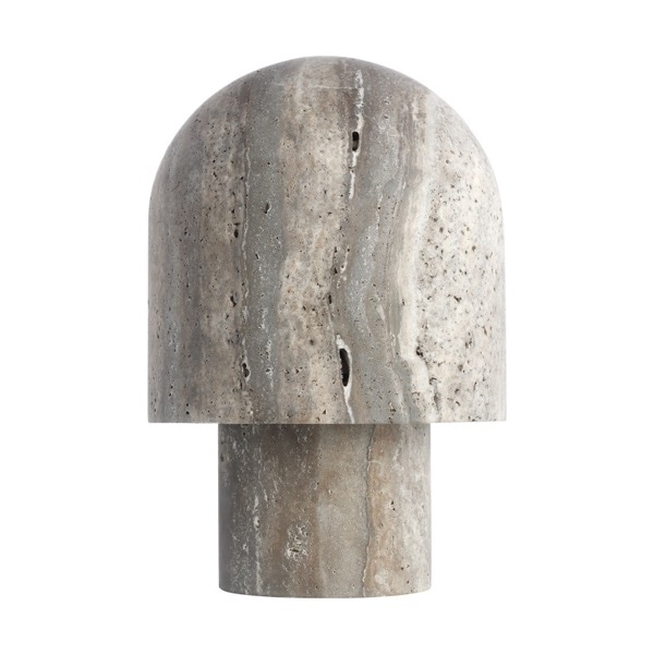 【TECH LIGHTING】アメリカ・テーブルライト「Kennett Small Travertine Table Lamp」グレー（W308×D308×H453mm）