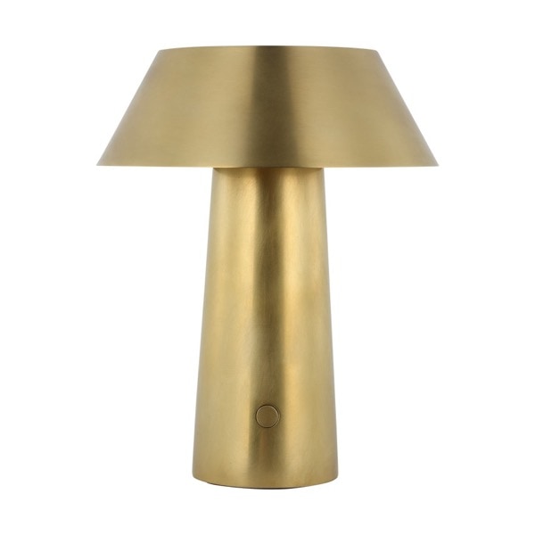 【TECH LIGHTING】アメリカ・テーブルライト「Sesa Short Accent Rechargeable Table Lamp」ゴールド（W155×D155×H196mm）