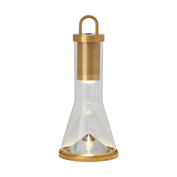 【TECH LIGHTING】アメリカ・テーブルライト「Kandella Accent Rechargeable Table Lamp」ゴールド（W148×D148×H343mm）