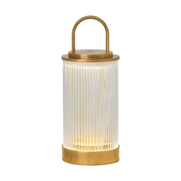 【TECH LIGHTING】アメリカ・テーブルライト「Tawa Accent Rechargeable Table Lamp」ゴールド（W115×D115×H280mm）