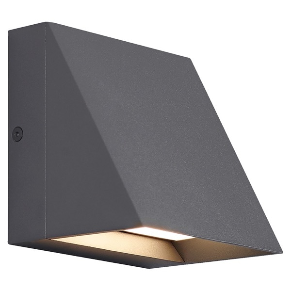 【TECH LIGHTING】アメリカ・アウトドア・ウォールライト「Pitch Single Outdoor Wall」グレー（W127×D100×H127mm）