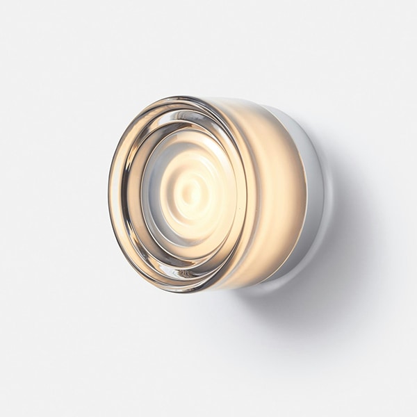 【RBW】アメリカ　デザインウォールライト「Ripple Sconce」スモーク（φ134×H82mm）