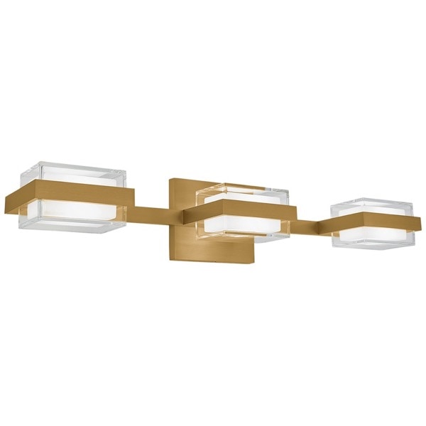 【TECH LIGHTING】アメリカ・ウォールライト「Kamden 3-Light Bath」ゴールド（W572×D120×H110mm）