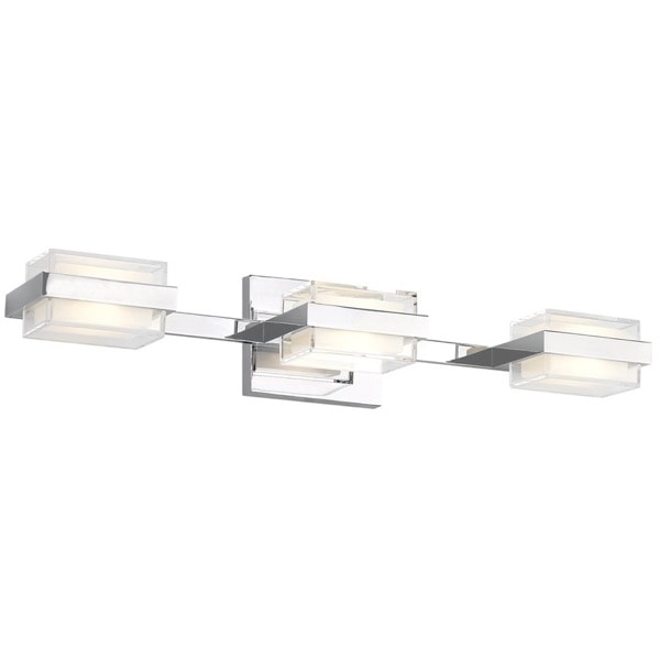 【TECH LIGHTING】アメリカ・ウォールライト「Kamden 3-Light Bath」シルバー（W572×D120×H110mm）