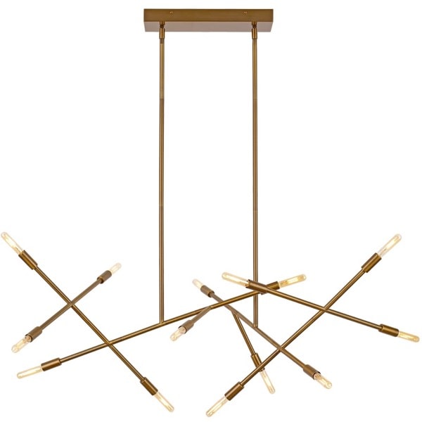 【TECH LIGHTING】アメリカ・モダン照明 ペンダントライト「Line Wave 2 Chandelier」LED照明 ゴールド（W1220×D493×H404mm）