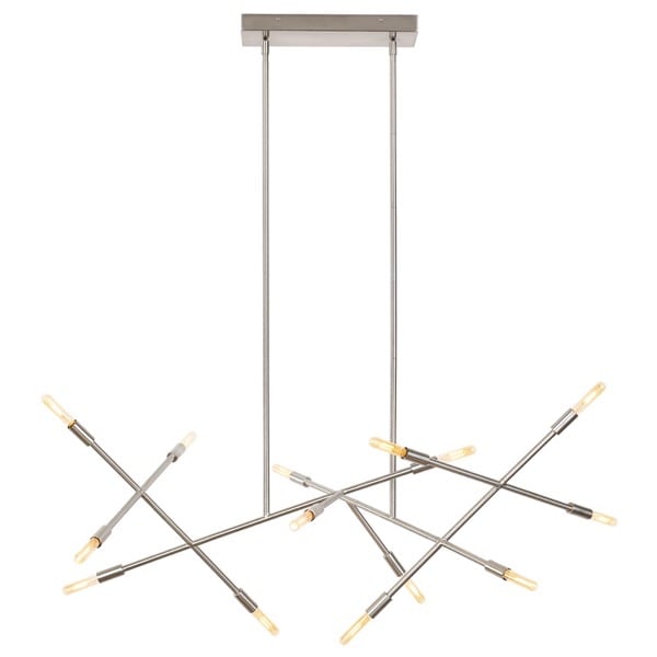 【TECH LIGHTING】アメリカ・モダン照明 ペンダントライト「Line Wave 2 Chandelier」LED照明 シルバー（W1220×D493×H404mm）