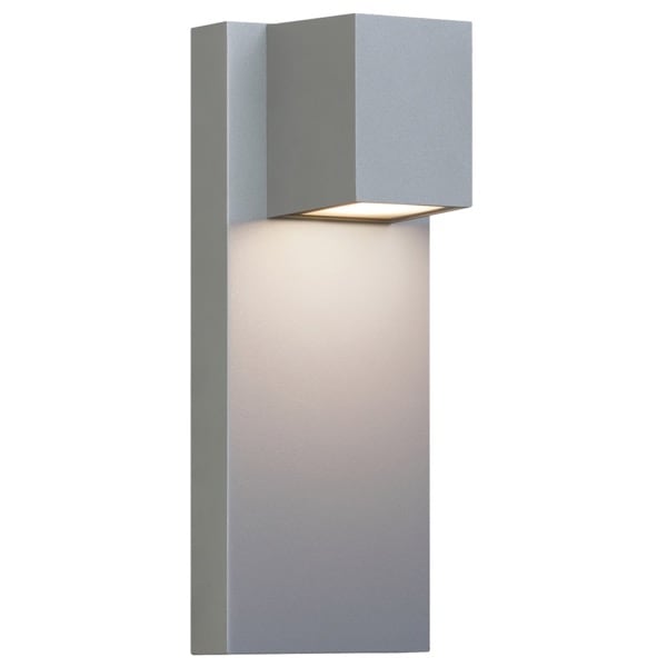 【TECH LIGHTING】アメリカ・アウトドア・ウォールライト「Quadrate Outdoor Wall Sconce」シルバー（W127×D122×H331mm）