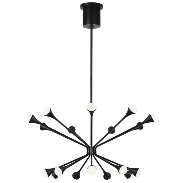 【TECH LIGHTING】アメリカ モダンシャンデリア「Lody 18-Light Chandelier」LED照明 ブラック（Φ813×H381mm）