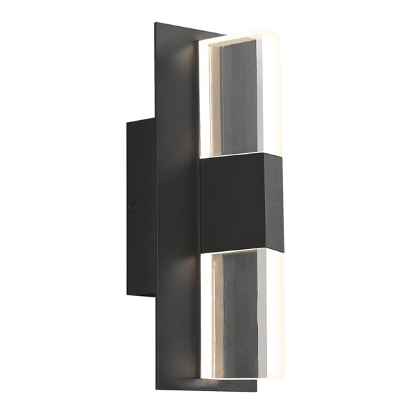 【TECH LIGHTING】アメリカ・アウトドア・ウォールライト「Lyft 12 Outdoor Wall Sconce」ブラック／クリア（W127×D120×H318mm）