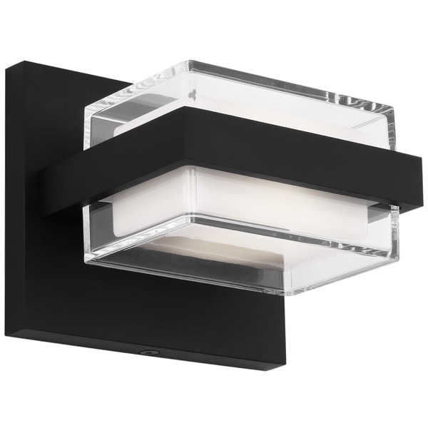 【TECH LIGHTING】アメリカ・ウォールライト「Kamden 1-Light Wall／Bath」ブラック（W127×D120×H110mm）