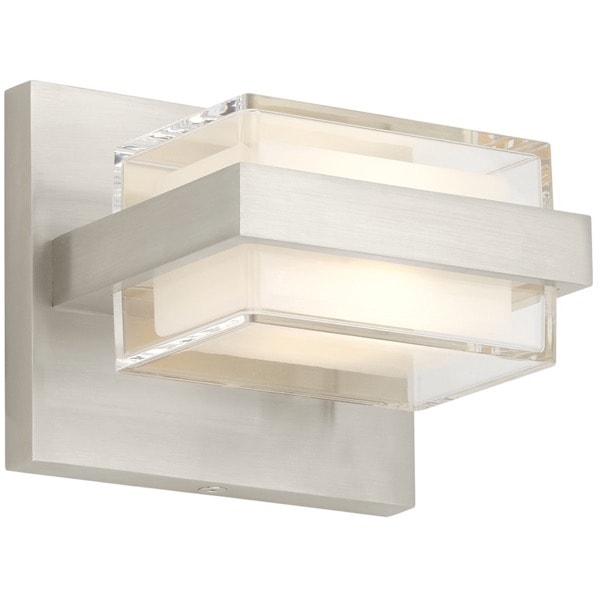 【TECH LIGHTING】アメリカ・ウォールライト「Kamden 1-Light Wall／Bath」シルバー（W127×D120×H110mm）